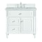 James Martin Vanities 36'' Single Vanity, Bright White w/ 3 CM Eternal Jasmine Pearl Quartz Top 424-V36-BW-3EJP - alternate 1